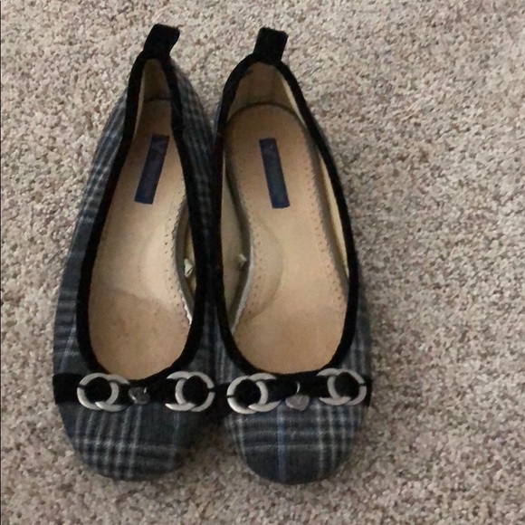 Fabric plaid flats - Picture 1 of 8
